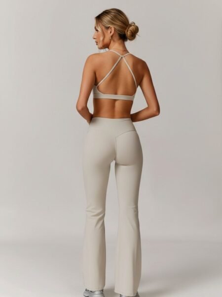 shell mila top grayapricot activewear pilates yoga sport view4