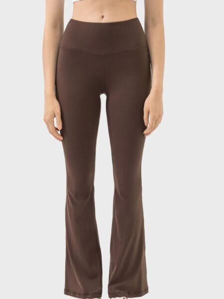 טייץ מתרחב Shelly - Coffee shell moon tights coffe activewear pilates yoga sport view2