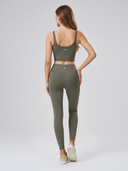 טייץ עם כיסים Moss shell moss tights sagegreen activewear pilates yoga sport view4