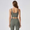 shell moss top sagegreen activewear pilates yoga sport frontview