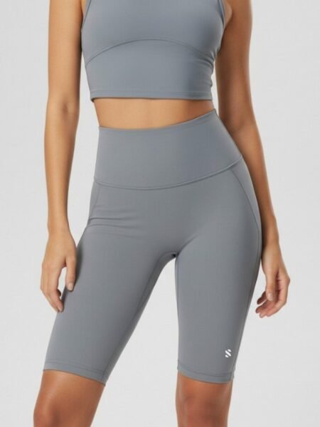 טייץ קצר Muna shell muna tights rhinogray activewear pilates yoga sport view2