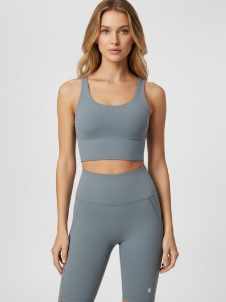 טייץ קצר Muna shell muna tights rhinogray activewear pilates yoga sport view6