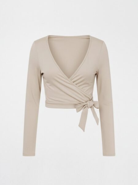 חולצת קשירה שרוול ארוך Ori - Linen, S