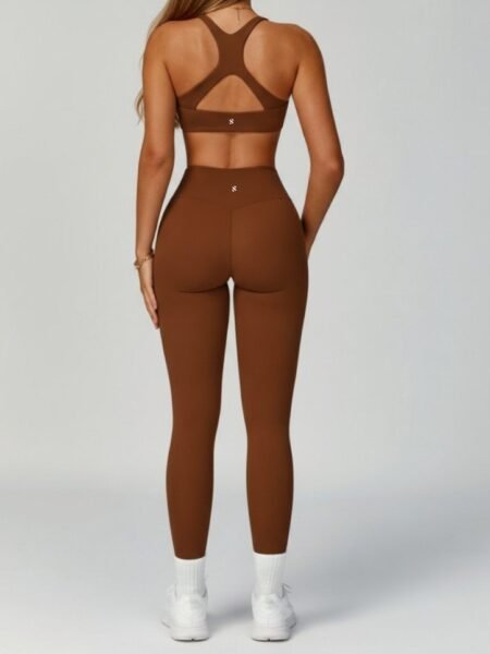 shell storm tights lightcoffee activewear pilates yoga sport view5