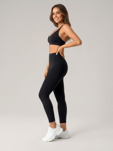 shell style top black activewear pilates yoga sport view4