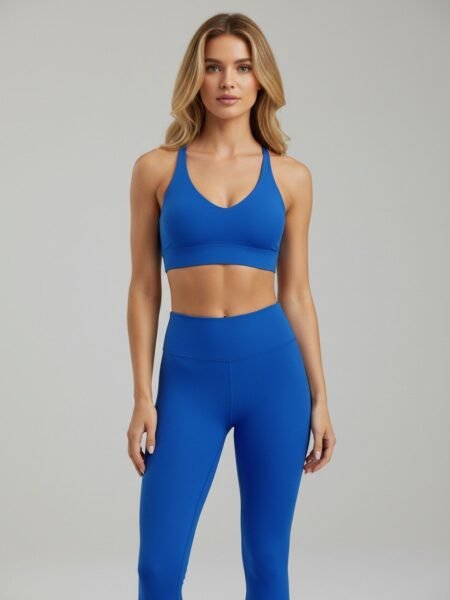 shell style top electricblue activewear pilates yoga sport view3