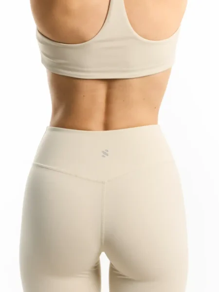 טייץ מתרחב Stone beige high waisted leggings sports bra