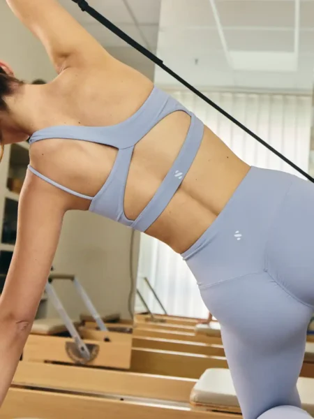 light blue pilates activewear set 2