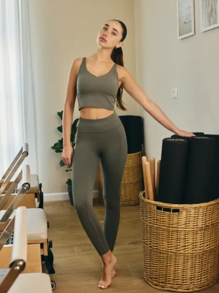 olive green activewear set